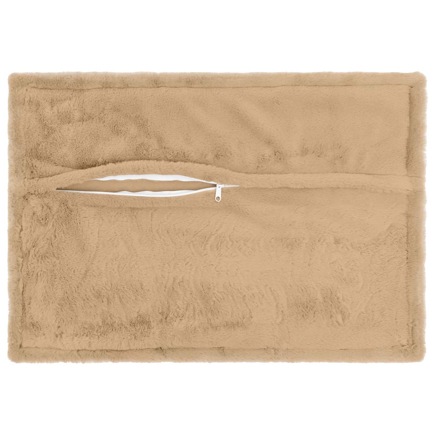 Pudebetræk 6 stk. HOUTEN Cremefarvet 50 x 70 cm Faux Kanin Pels