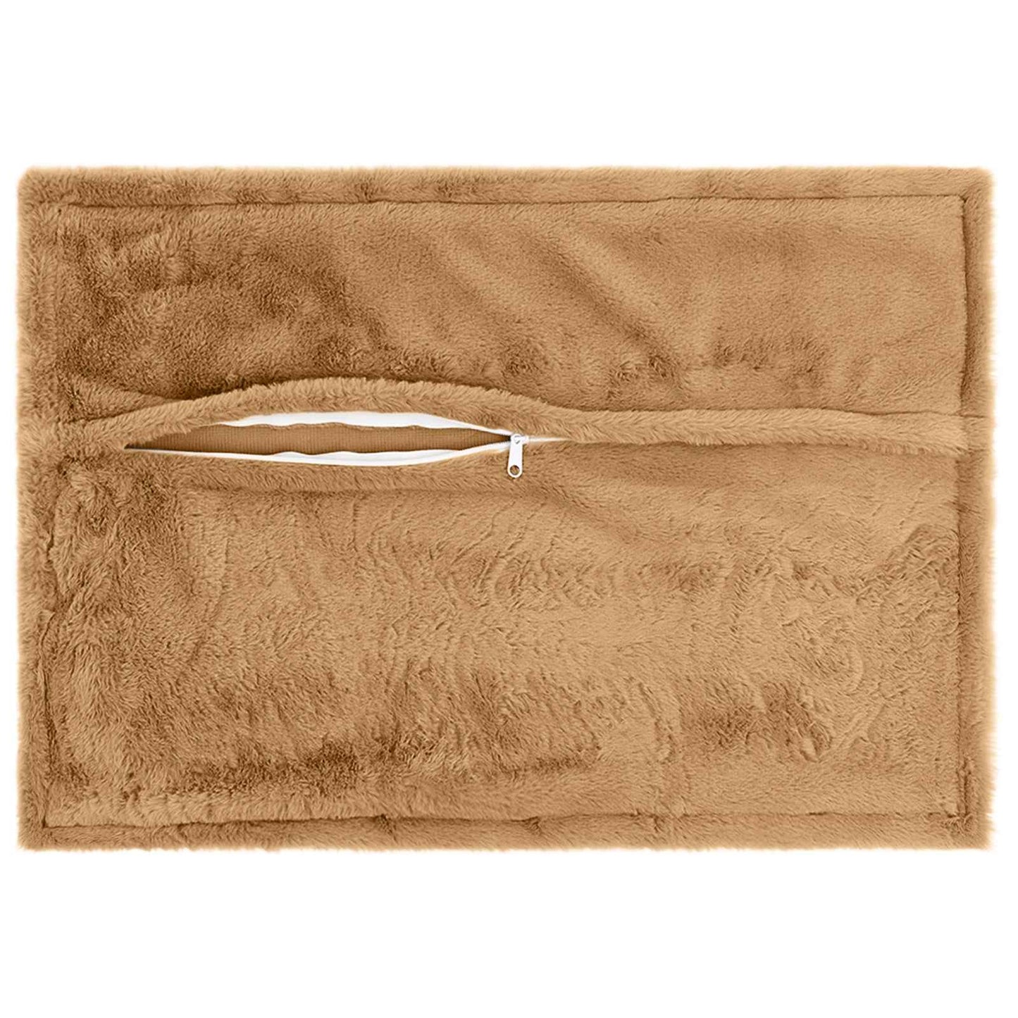 Pudebetræk 2 stk. HOUTEN Gråbrun 50 x 70 cm Faux Kanin Pels