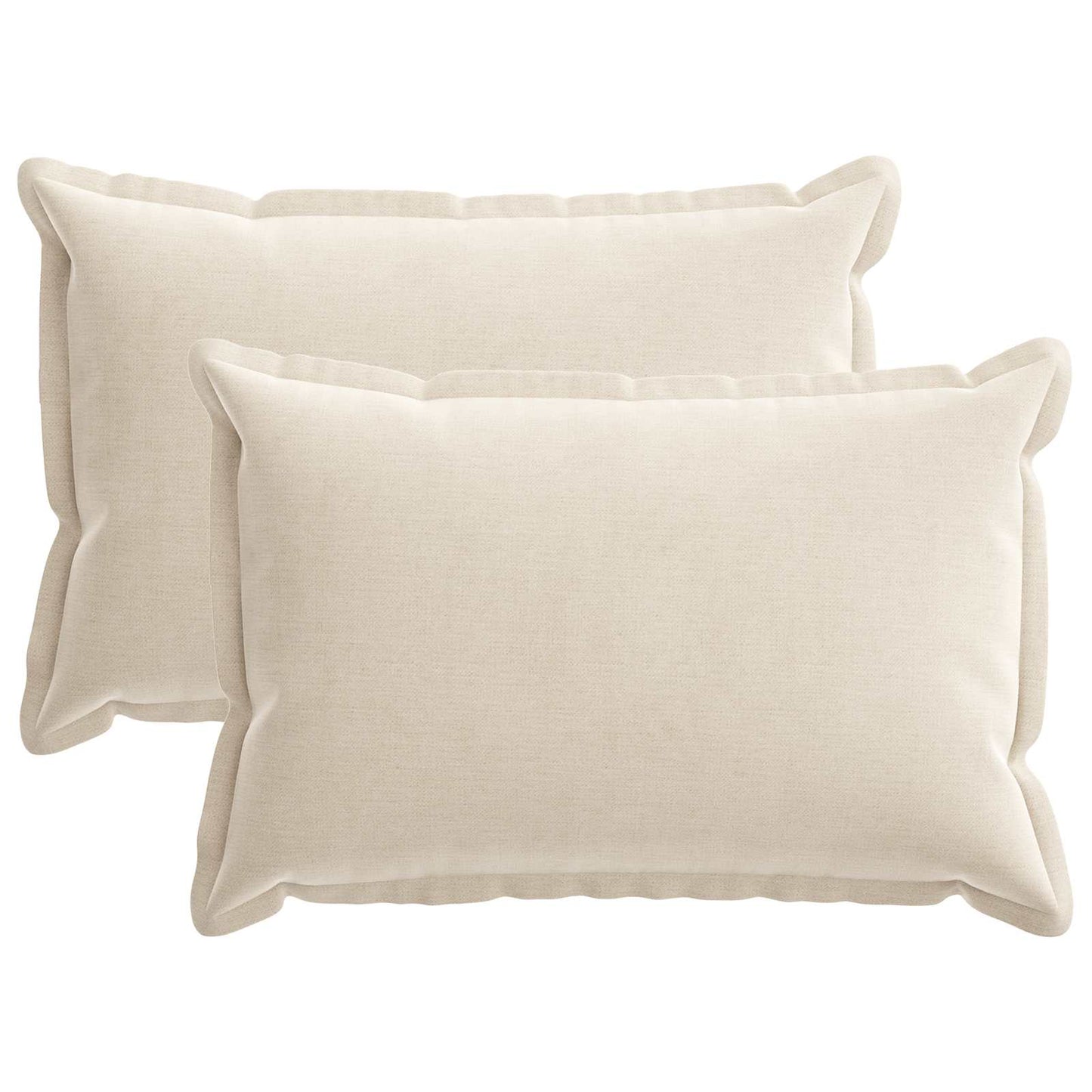 Pudebetræk 2 stk. HOUTEN Cremefarvet 50 x 75 cm Chenille Stof