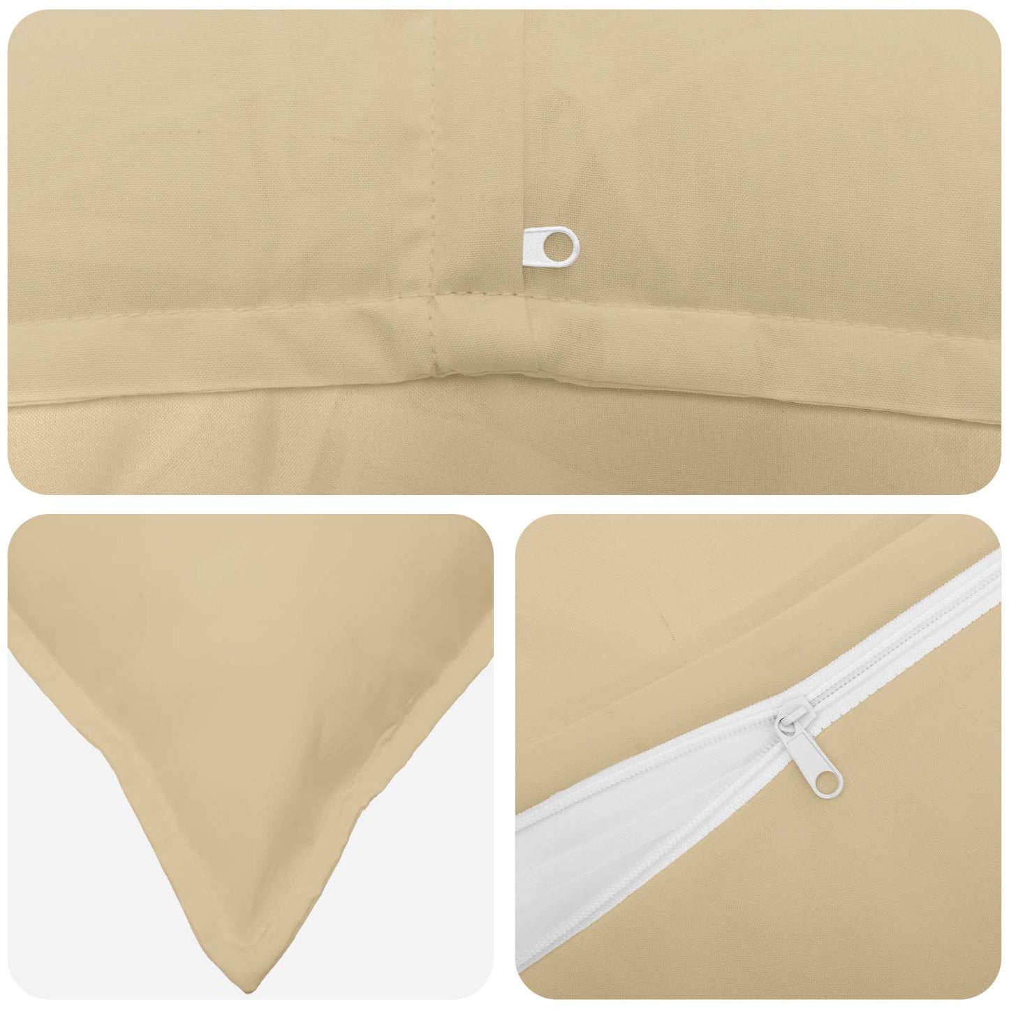 Pudebetræk 6 stk. HOUTEN Beige 50 x 75 cm Polyester
