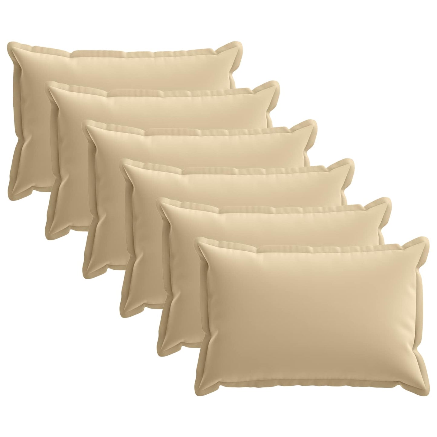 Pudebetræk 6 stk. HOUTEN Beige 50 x 75 cm Polyester