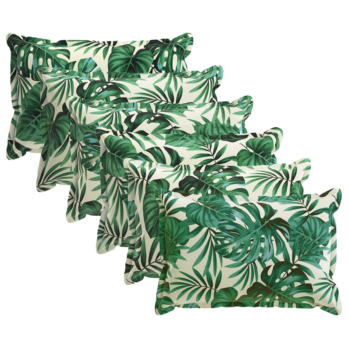 Pudebetræk 6 stk. HOUTEN Bladmønster 50 x 75 cm Polyester