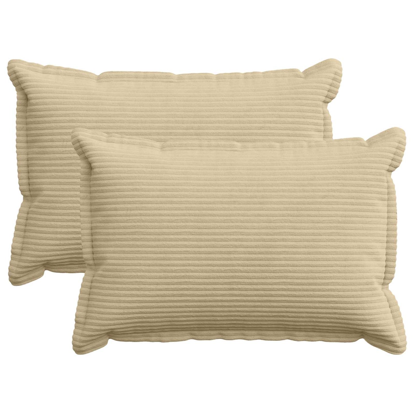 Pudebetræk 2 stk. HOUTEN Lys Grøn Grå 50 x 80 cm cordfløjl