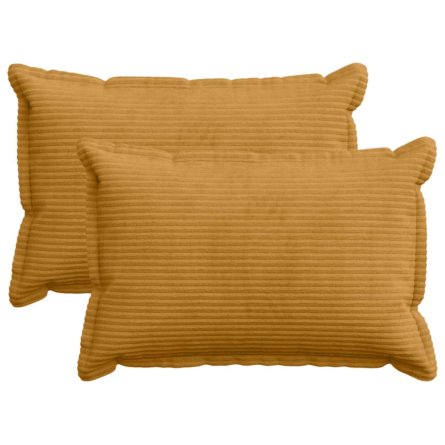 Pudebetræk 2 stk. HOUTEN Gul 50 x 80 cm cordfløjl