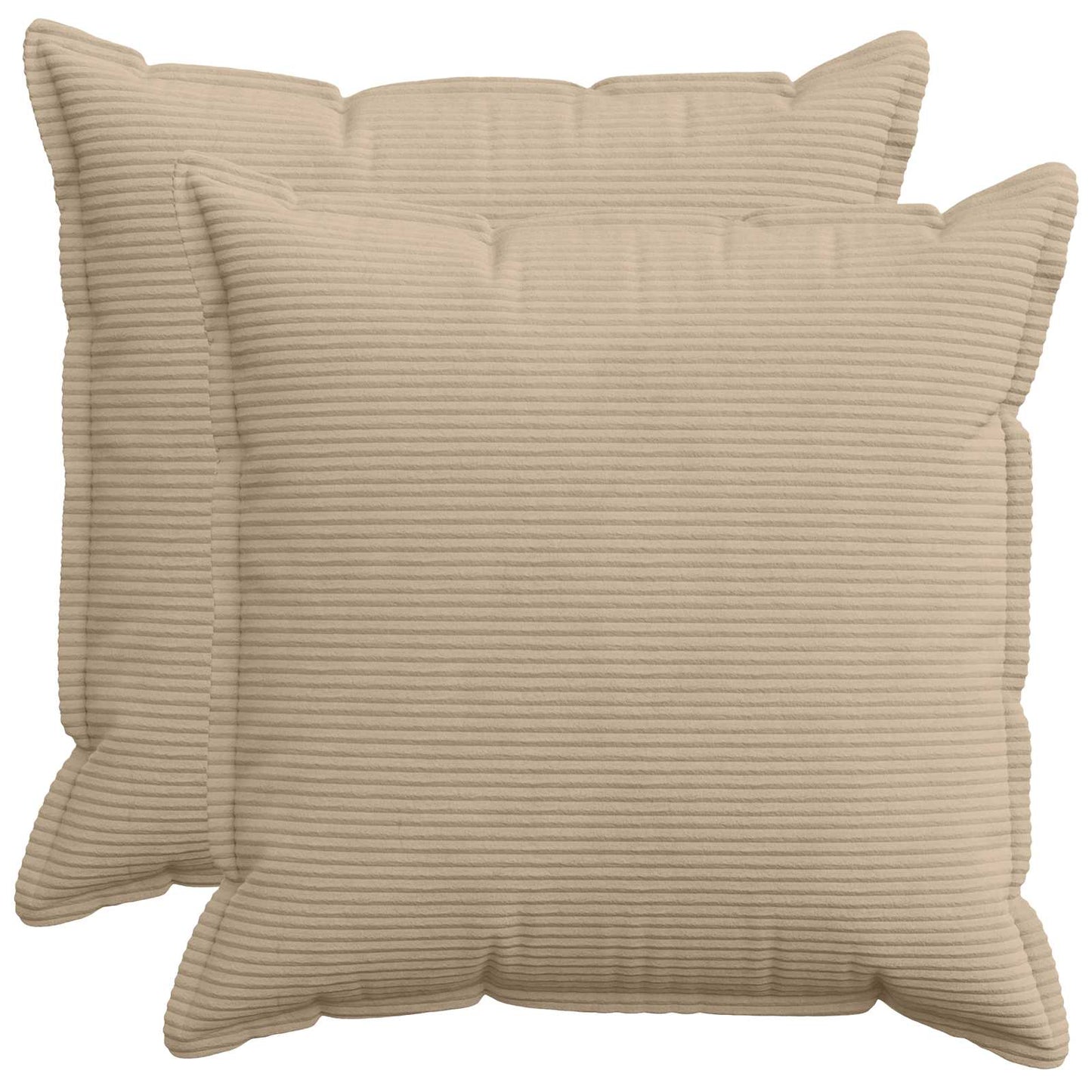 Pudebetræk 2 stk. HOUTEN Gråbrun 55 x 55 cm cordfløjl