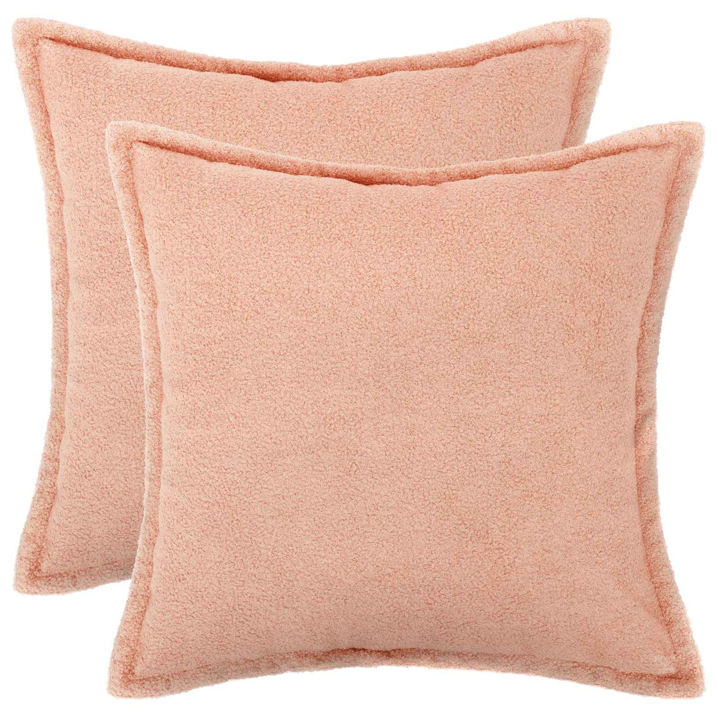 Pudebetræk 2 pcs HOUTEN Lyserød 55 x 55 cm Bouclé