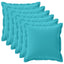 Pudebetræk 6 stk. HOUTEN Turkis 55 x 55 cm Polyester