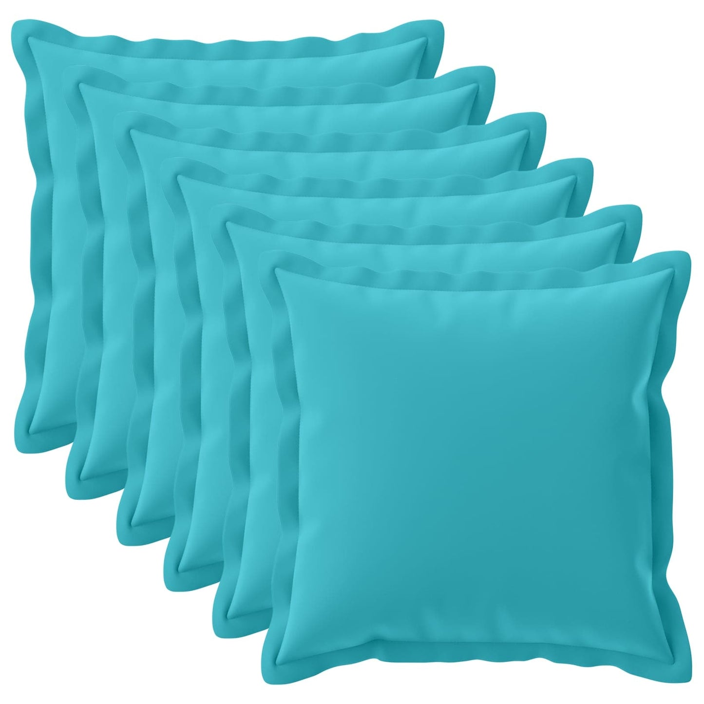 Pudebetræk 6 stk. HOUTEN Turkis 55 x 55 cm Polyester