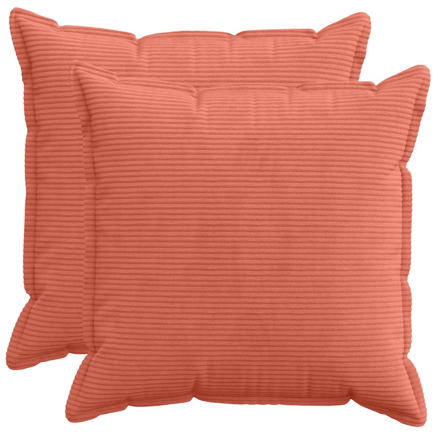 Pudebetræk 2 stk. HOUTEN Rød orange 60 x 60 cm cordfløjl