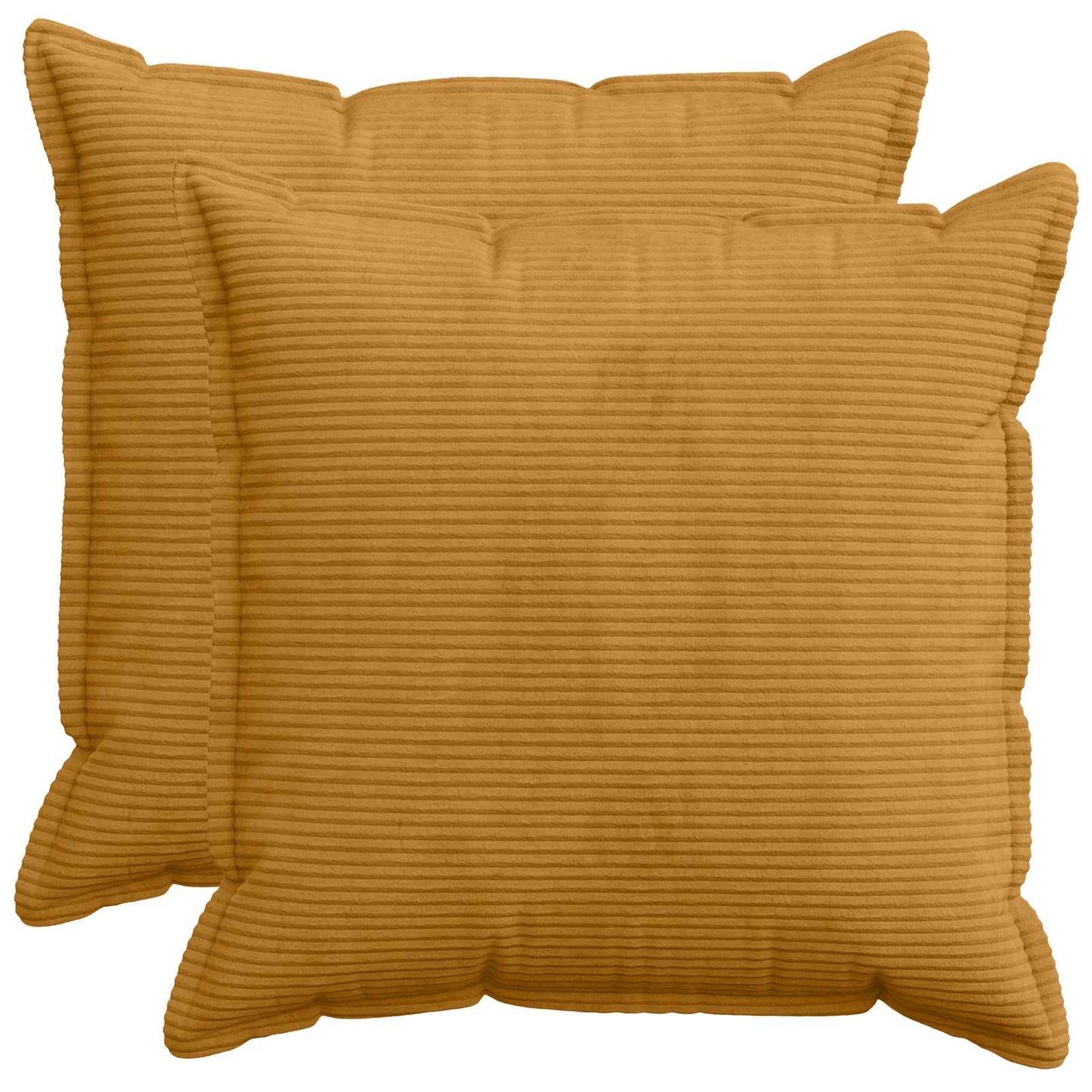 Pudebetræk 2 stk. HOUTEN Gul 60 x 60 cm cordfløjl