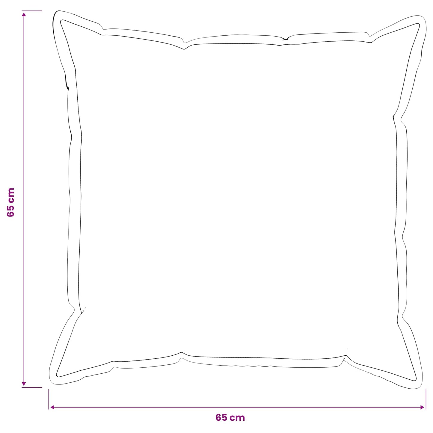 Pudebetræk 6 pcs HOUTEN Beige 65 x 65 cm Bouclé