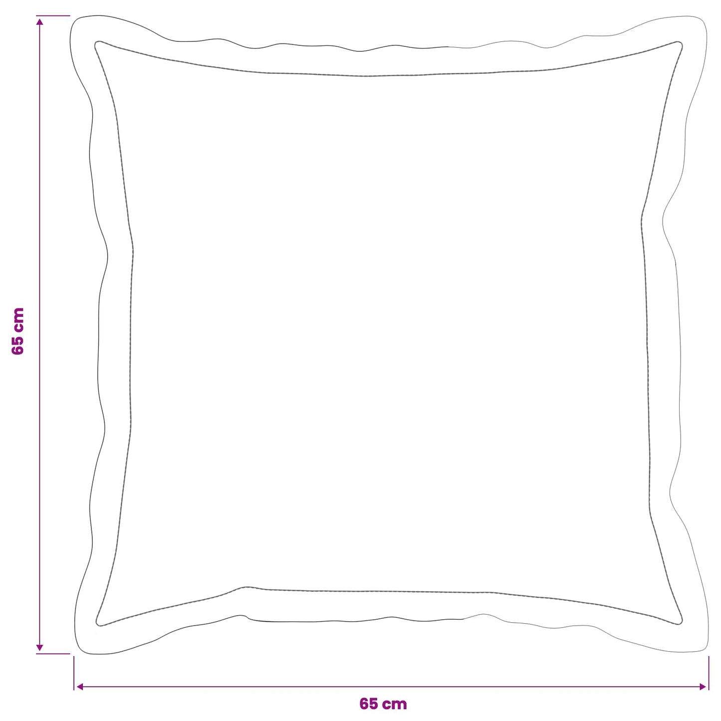 Pudebetræk 2 stk. HOUTEN Antracit 65 x 65 cm Polyester