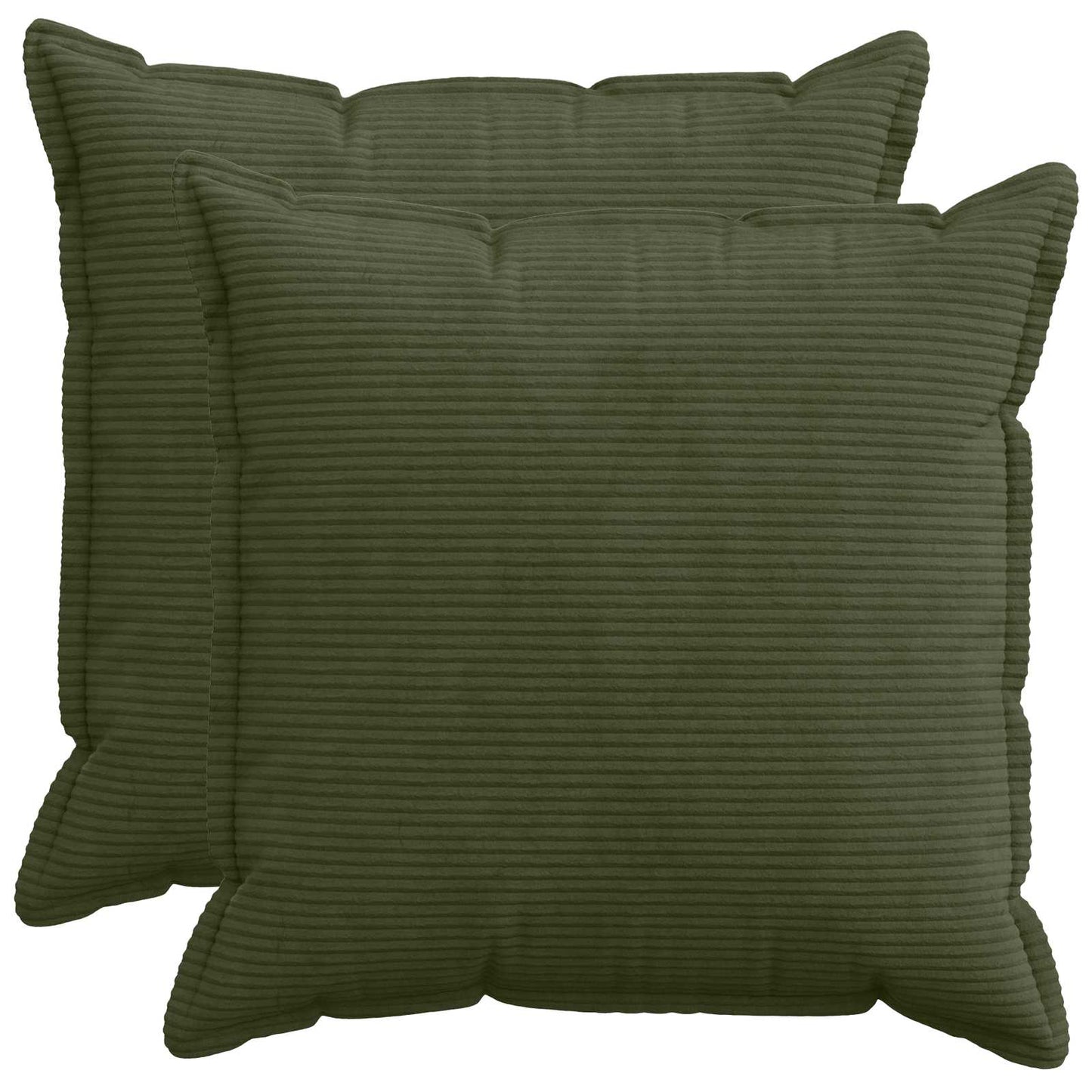 Pudebetræk 2 stk. HOUTEN Grøn 70 x 70 cm cordfløjl