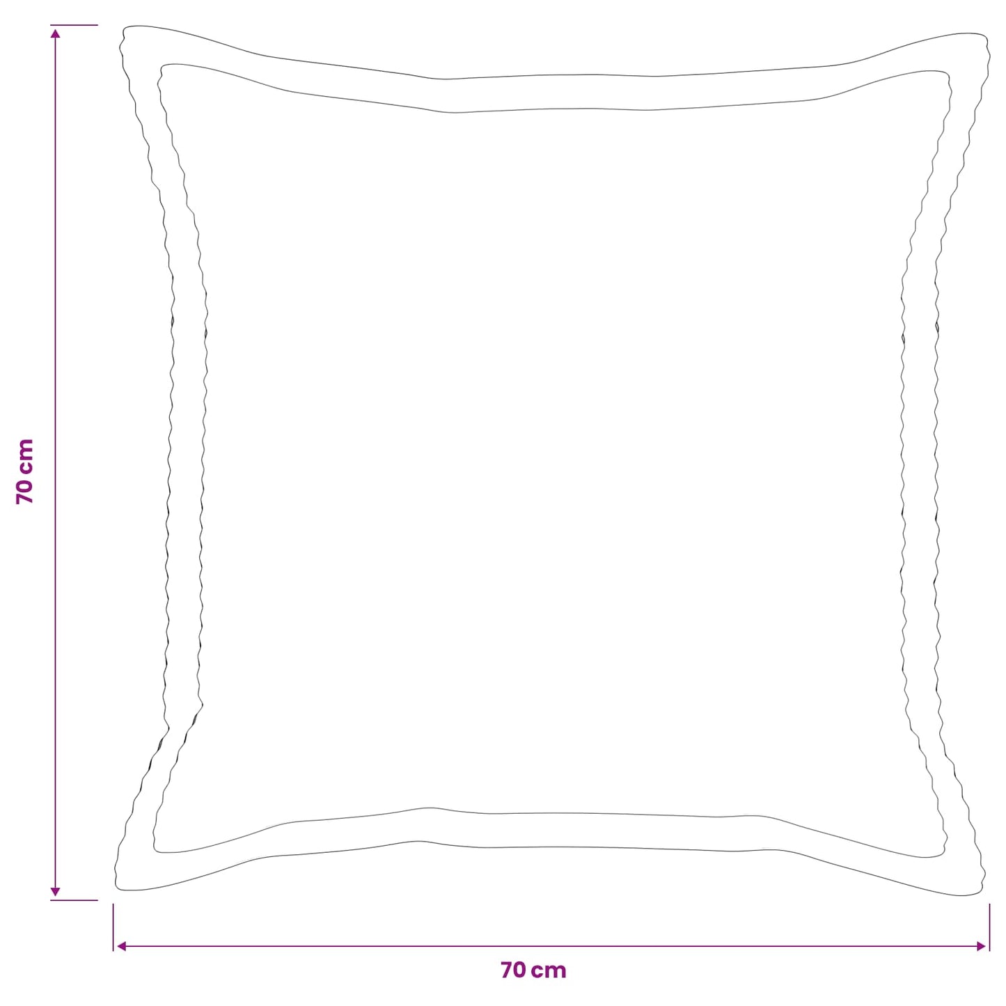 Pudebetræk 2 stk. HOUTEN Gråbrun 70 x 70 cm cordfløjl