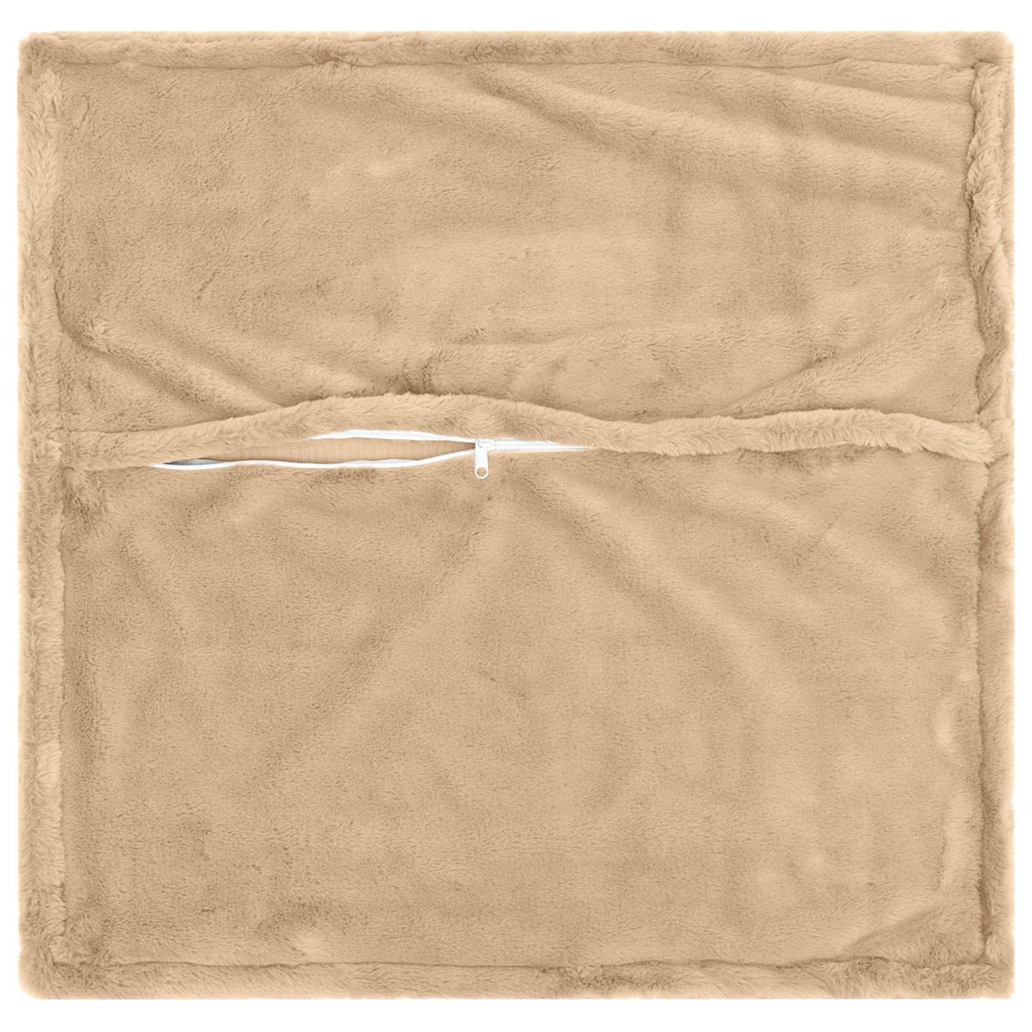 Pudebetræk 6 stk. HOUTEN Cremefarvet 70 x 70 cm Faux Kanin Pels