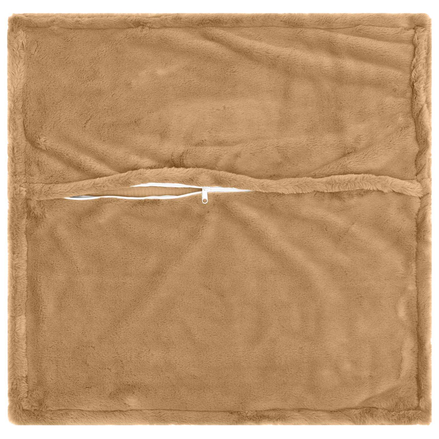 Pudebetræk 6 stk. HOUTEN Gråbrun 70 x 70 cm Faux Kanin Pels