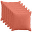 Pudebetræk 6 stk. HOUTEN Rød orange 80 x 80 cm cordfløjl