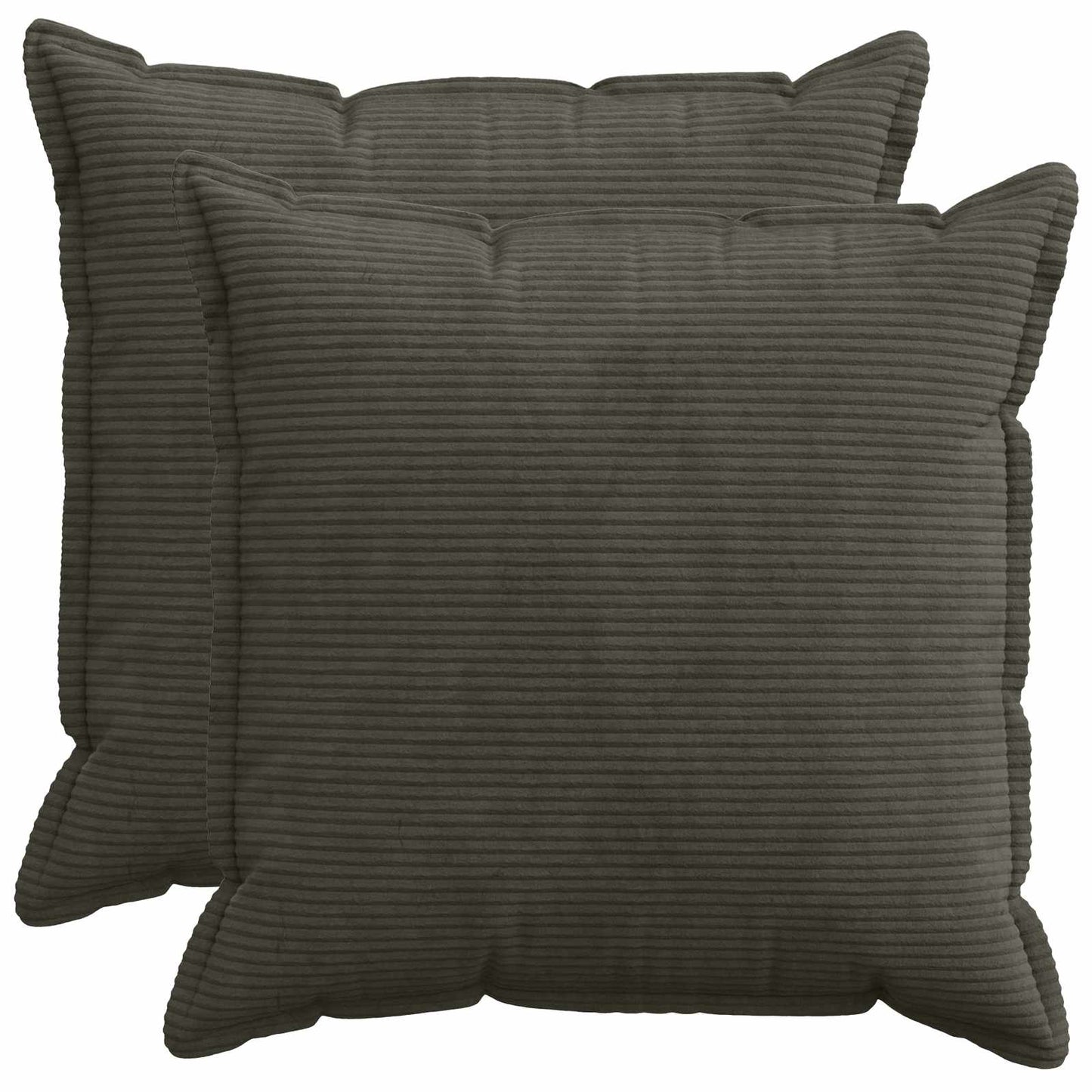 Pudebetræk 2 stk. HOUTEN Antracit 80 x 80 cm cordfløjl