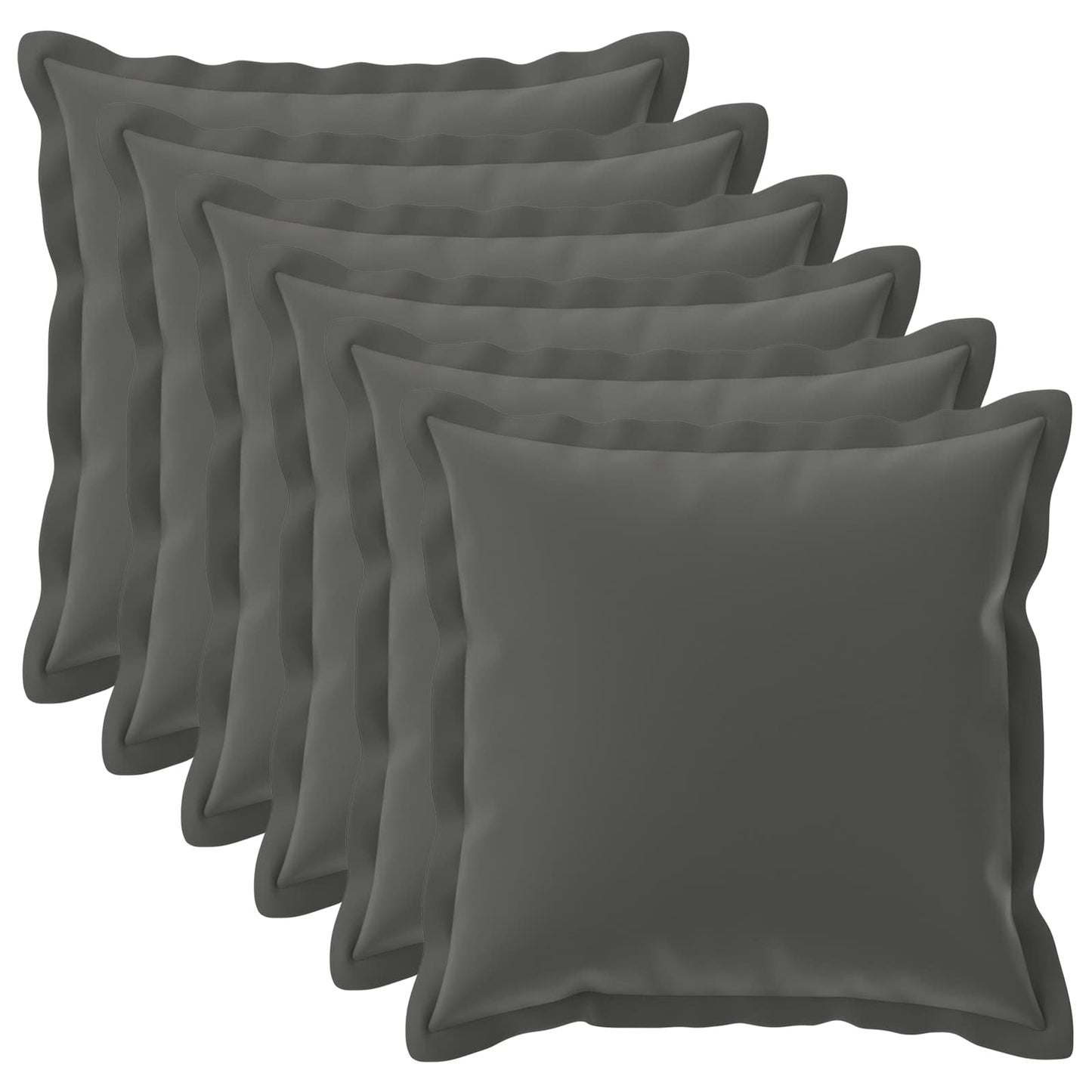 Pudebetræk 6 stk. HOUTEN Antracit 80 x 80 cm Polyester