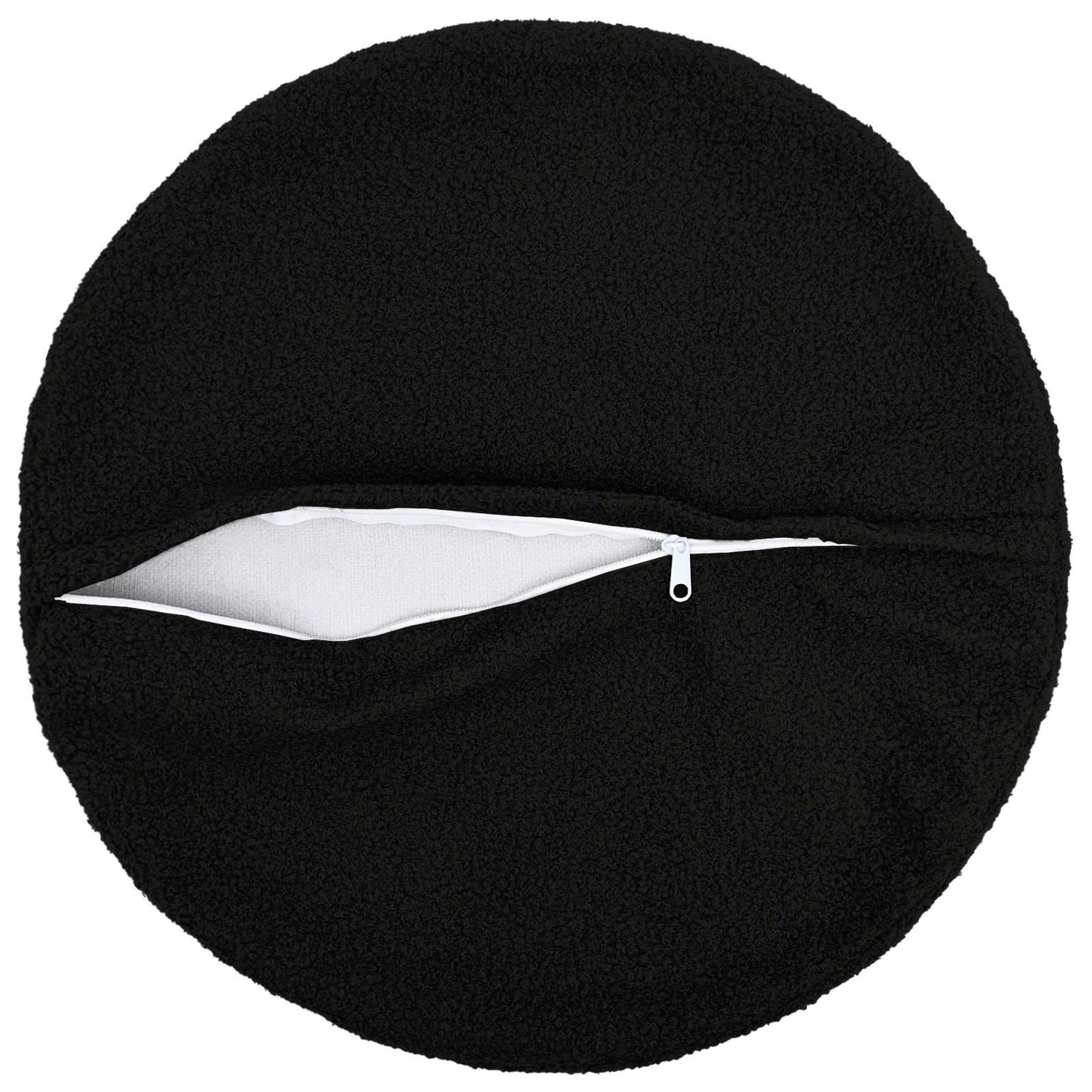Pudebetræk 6 pcs HEERLEN Sort Ø 30 cm Bouclé