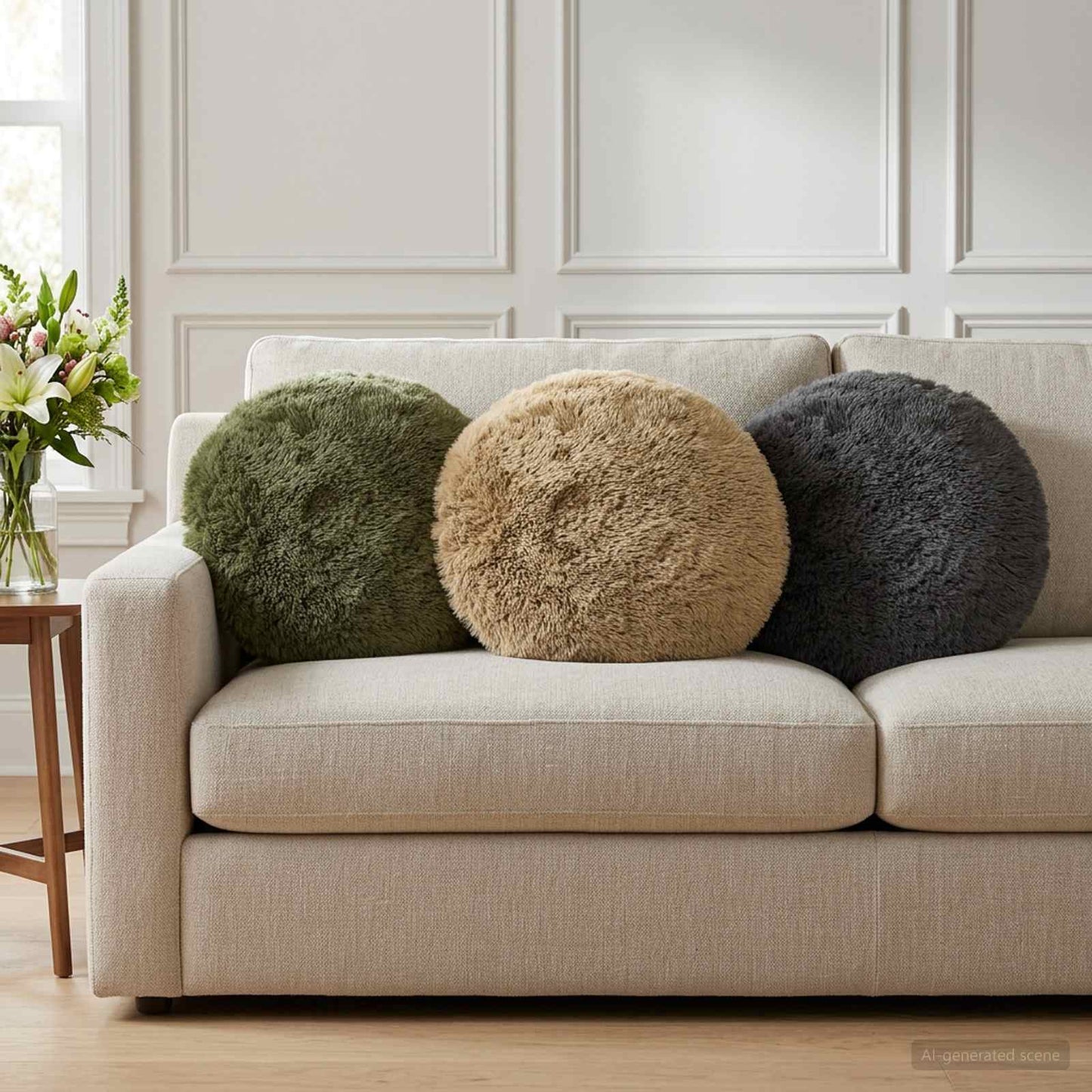 Pudebetræk 2 pcs HEERLEN Grøn Ø 40 cm PV Fleece