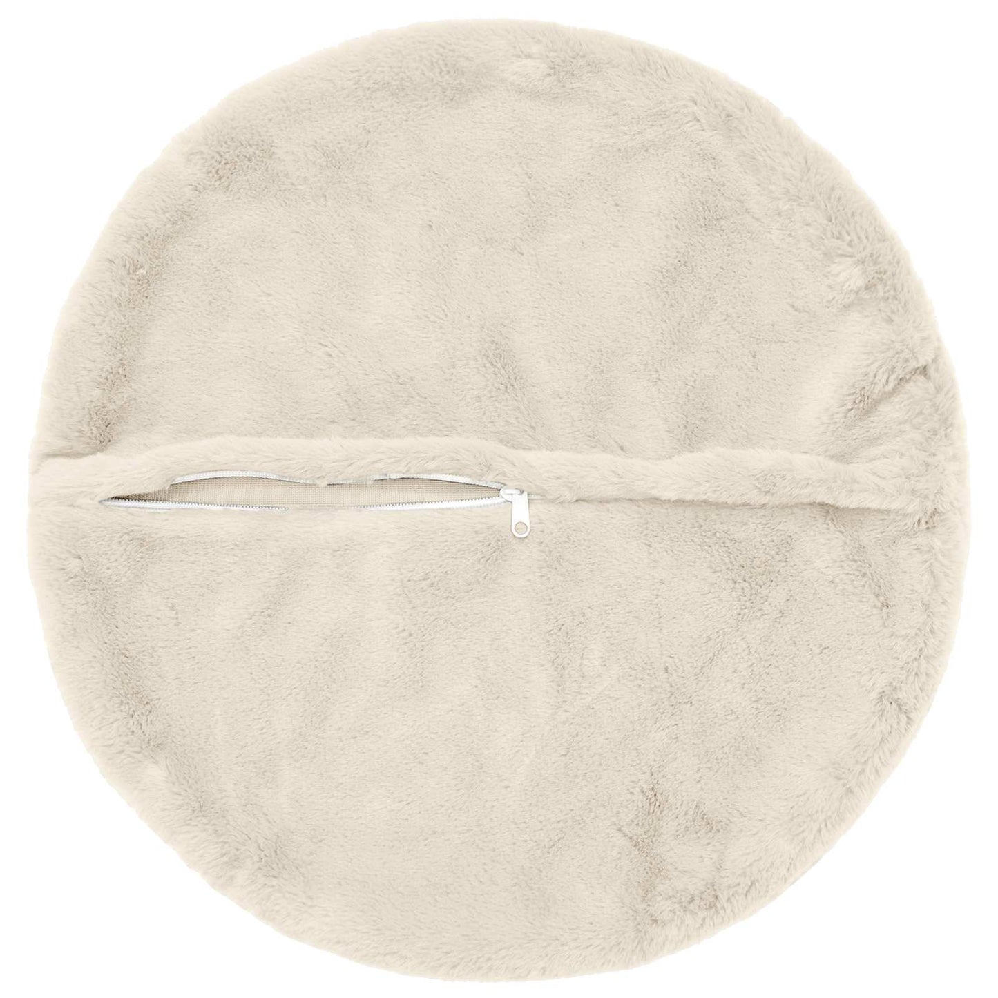 Pudebetræk 6 stk. HEERLEN Hvid Ø 30 cm Faux Kanin Pels