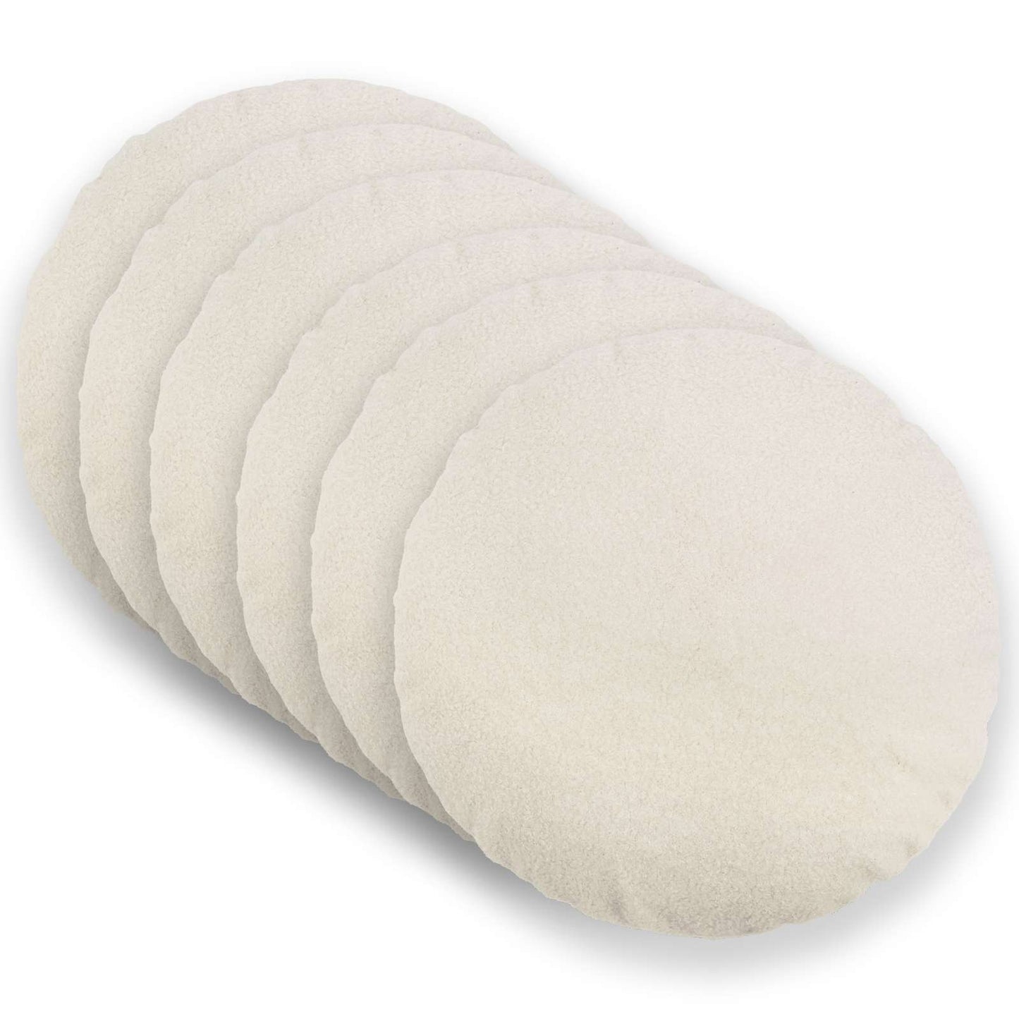 Pudebetræk 6 pcs HEERLEN Cremefarvet Ø 40 cm Bouclé
