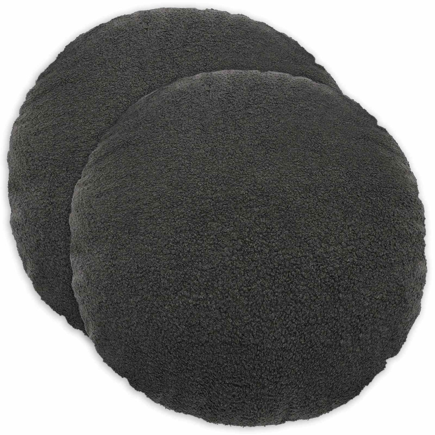 Pudebetræk 2 pcs HEERLEN Mørkegrå Ø 40 cm Bouclé