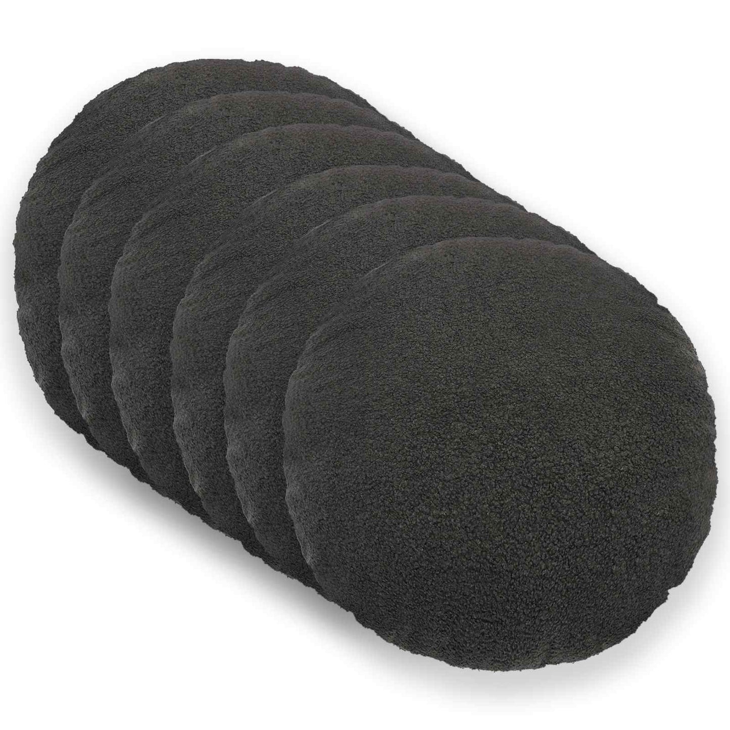 Pudebetræk 6 pcs HEERLEN Mørkegrå Ø 40 cm Bouclé