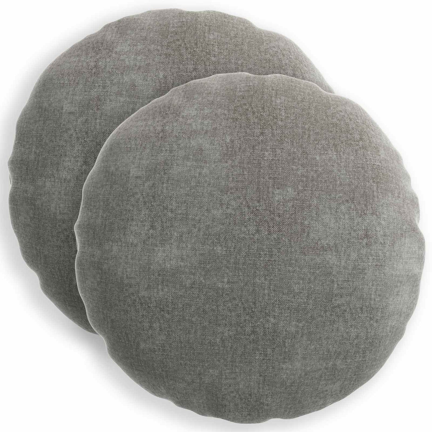 Pudebetræk 2 stk. HEERLEN Mørkegrå Ø 40 cm Chenille Stof
