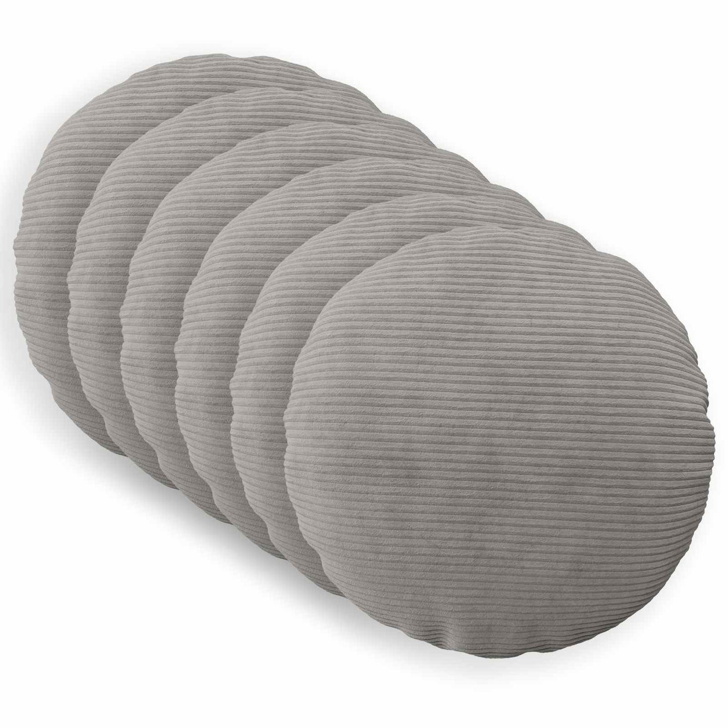Pudebetræk 6 pcs HEERLEN Lysegrå Ø 50 cm cordfløjl