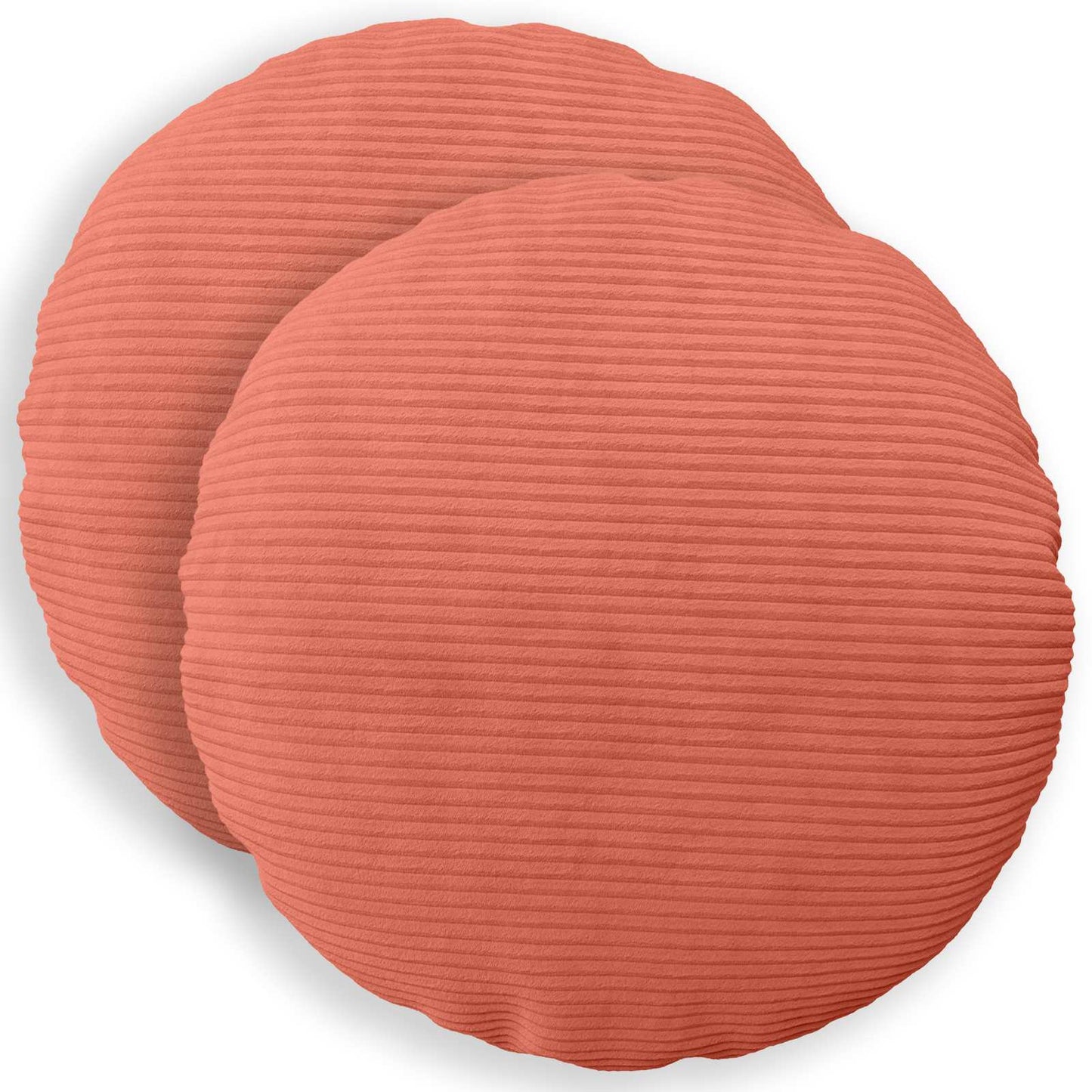 Pudebetræk 2 pcs HEERLEN Rød orange Ø 50 cm cordfløjl