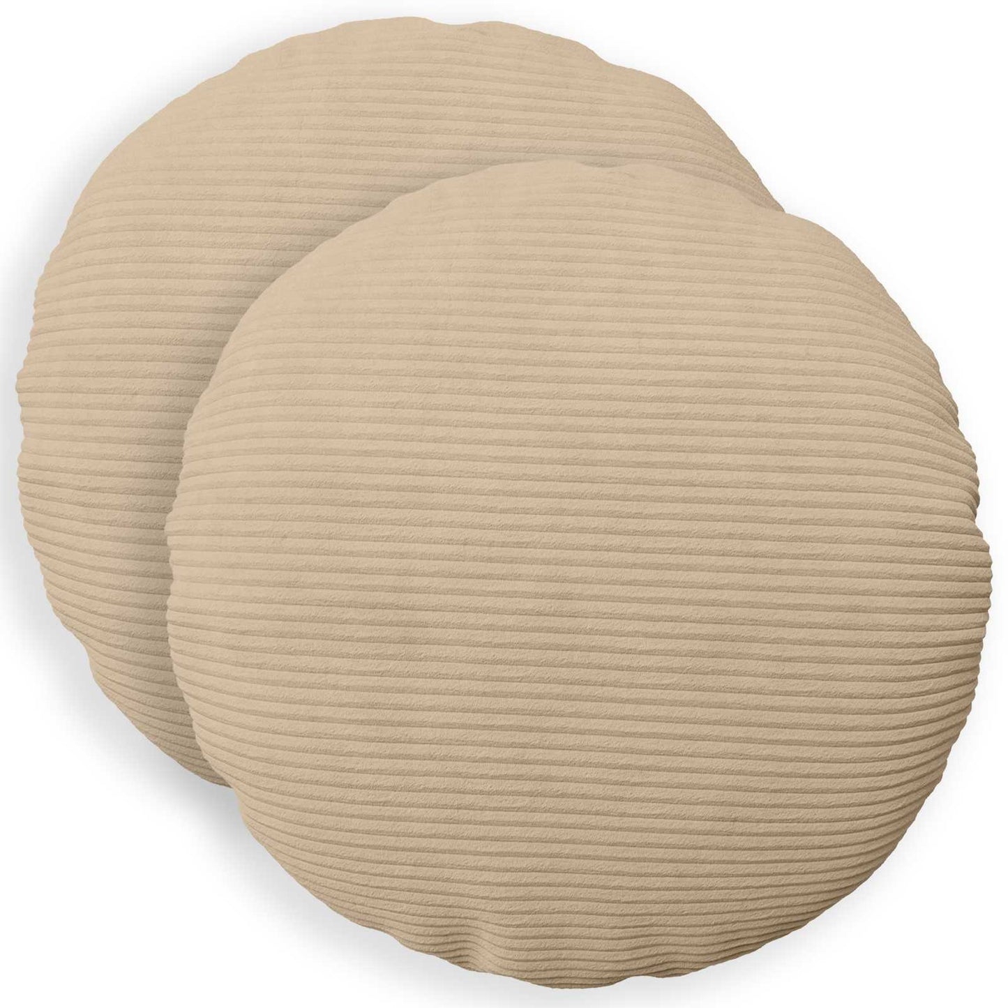 Pudebetræk 2 pcs HEERLEN Gråbrun Ø 50 cm cordfløjl