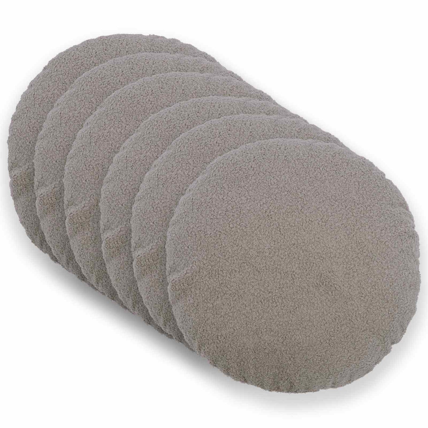 Pudebetræk 6 pcs HEERLEN Lysegrå Ø 50 cm Bouclé