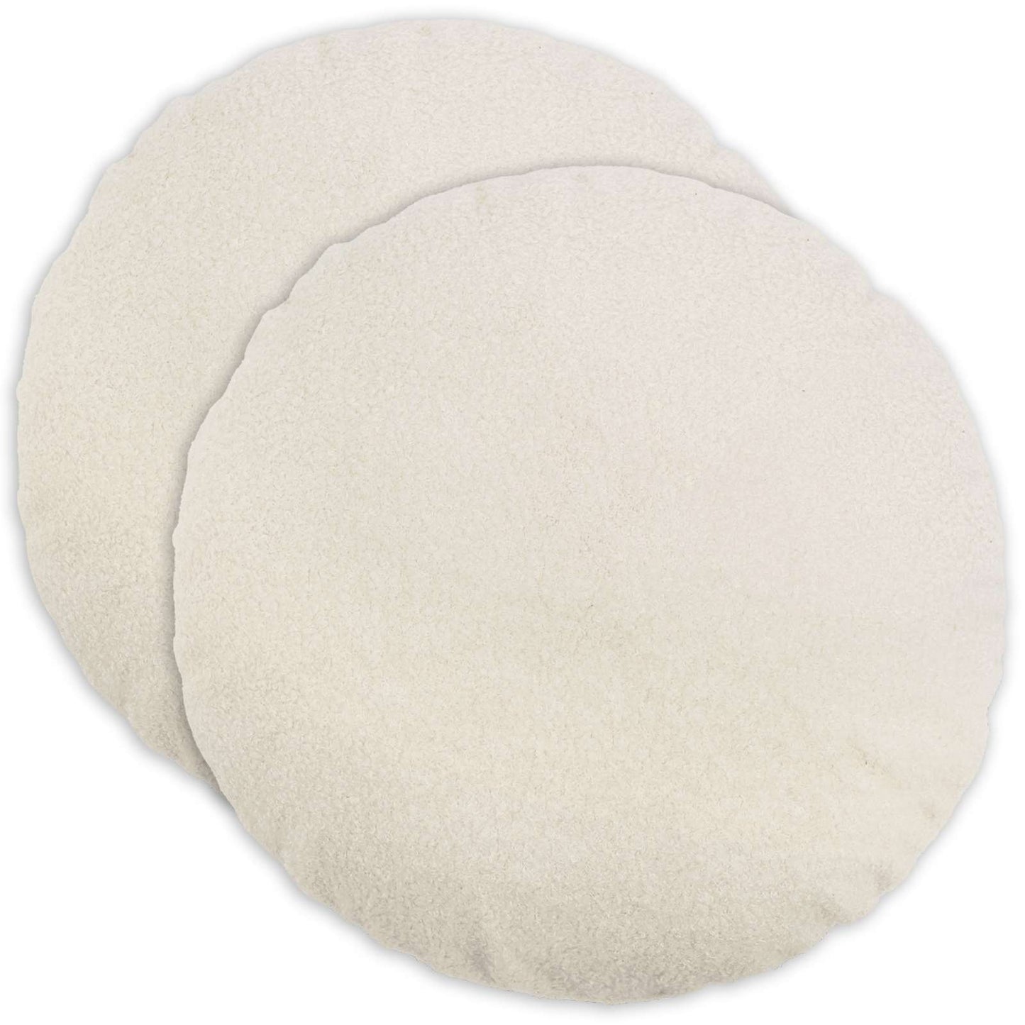 Pudebetræk 2 pcs HEERLEN Cremefarvet Ø 50 cm Bouclé