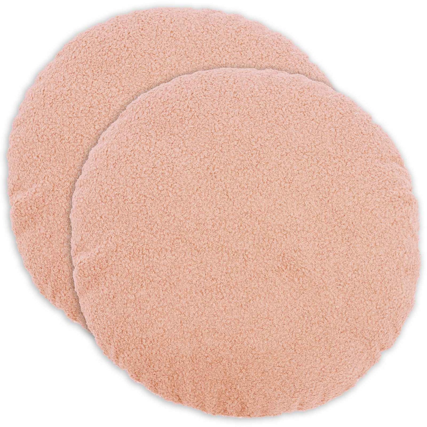 Pudebetræk 2 pcs HEERLEN Lyserød Ø 50 cm Bouclé