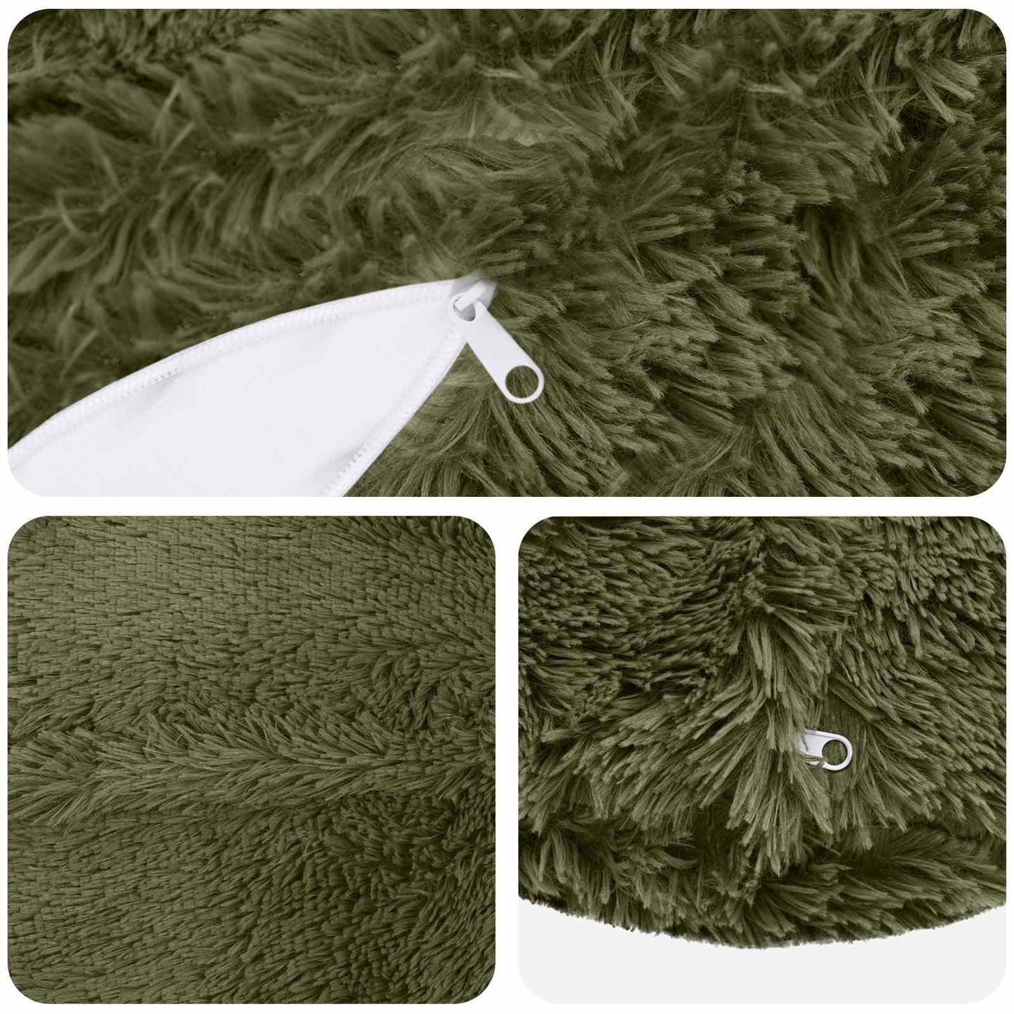 Pudebetræk 6 pcs HEERLEN Grøn Ø 50 cm PV Fleece