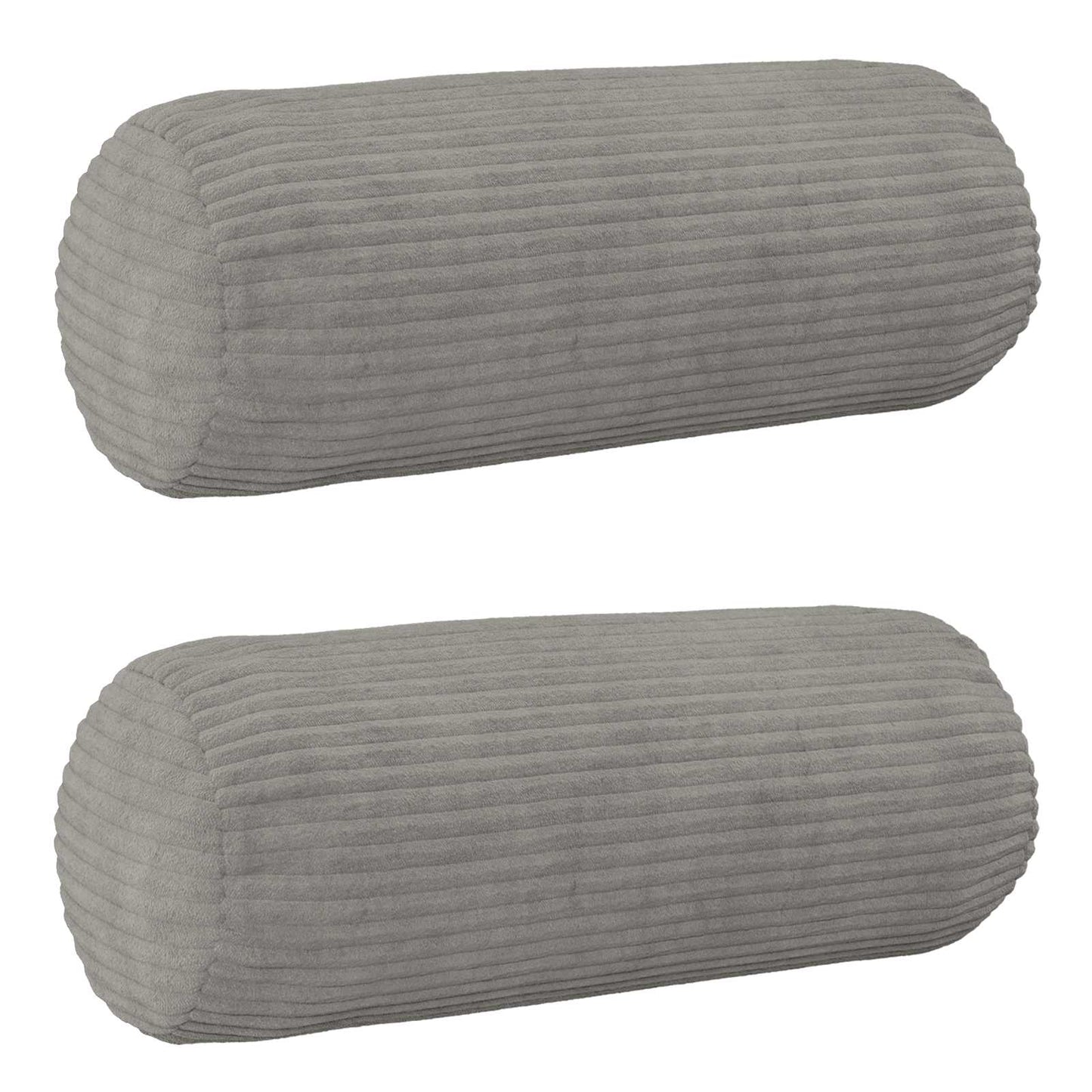 Pudebetræk 2 pcs HEERLEN Lysegrå Ø 15 x 40 cm cordfløjl