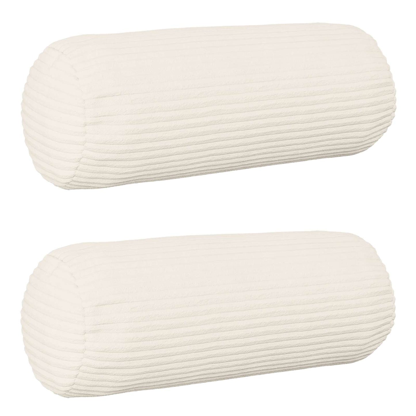 Pudebetræk 2 pcs HEERLEN Cremefarvet Ø 15 x 40 cm cordfløjl