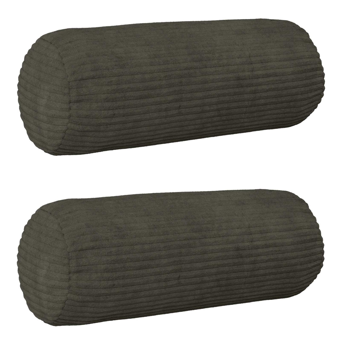 Pudebetræk 2 pcs HEERLEN Antracit Ø 15 x 40 cm cordfløjl