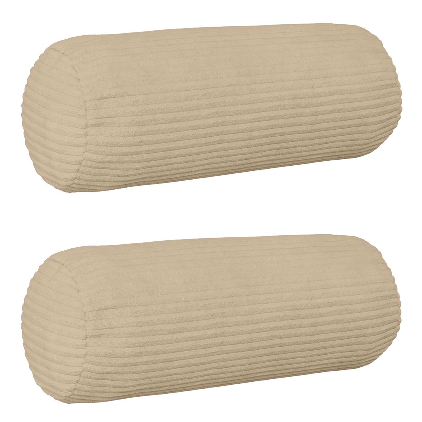 Pudebetræk 2 pcs HEERLEN Gråbrun Ø 15 x 40 cm cordfløjl
