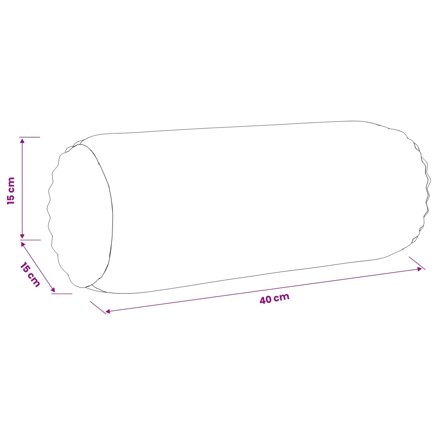 Pudebetræk 2 pcs HEERLEN Gråbrun Ø 15 x 40 cm cordfløjl