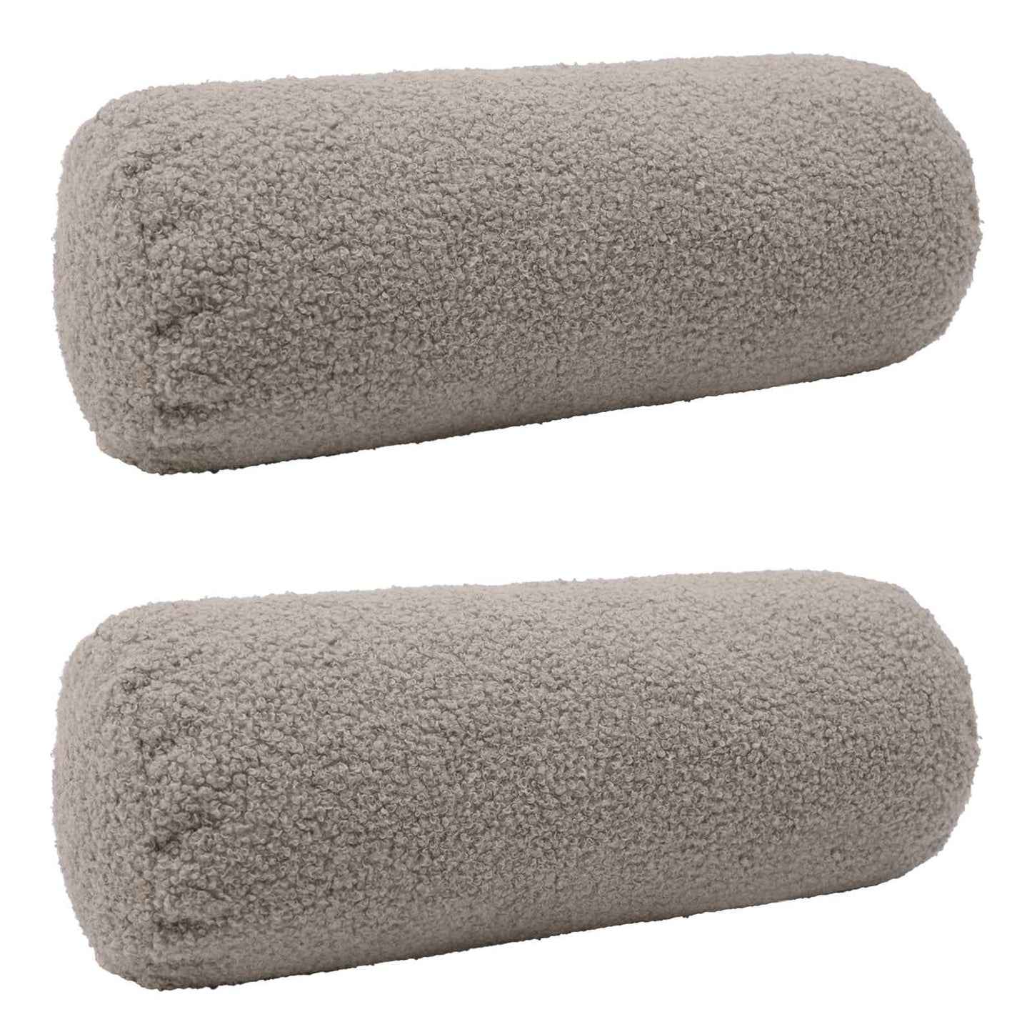 Pudebetræk 2 pcs HEERLEN Lysegrå Ø 15 x 40 cm Bouclé