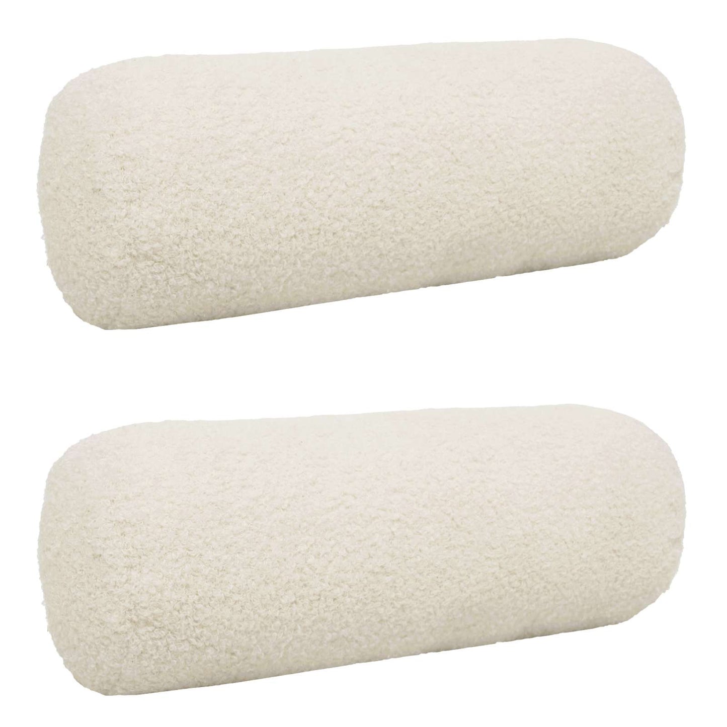 Pudebetræk 2 pcs HEERLEN Cremefarvet Ø 15 x 40 cm Bouclé