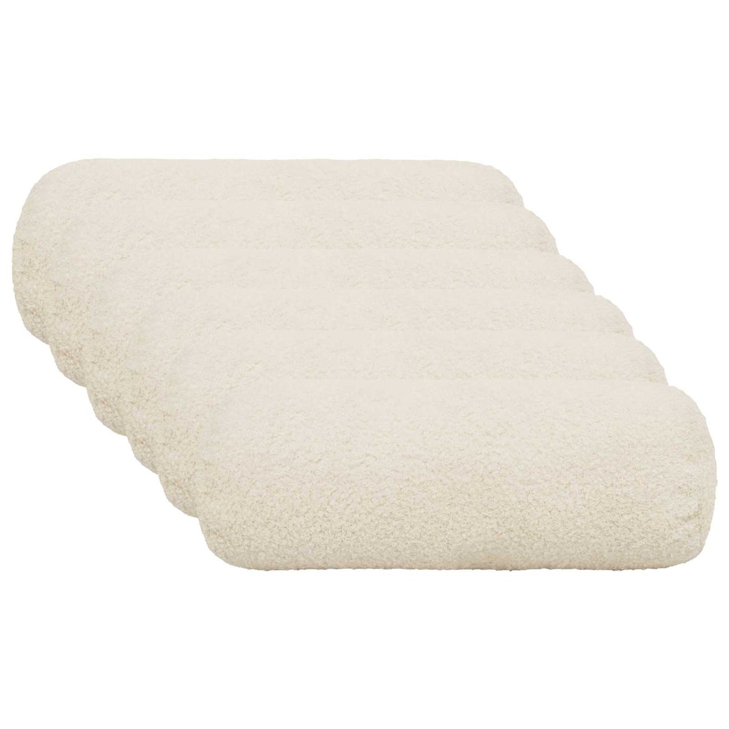 Pudebetræk 6 pcs HEERLEN Cremefarvet Ø 15 x 40 cm Bouclé