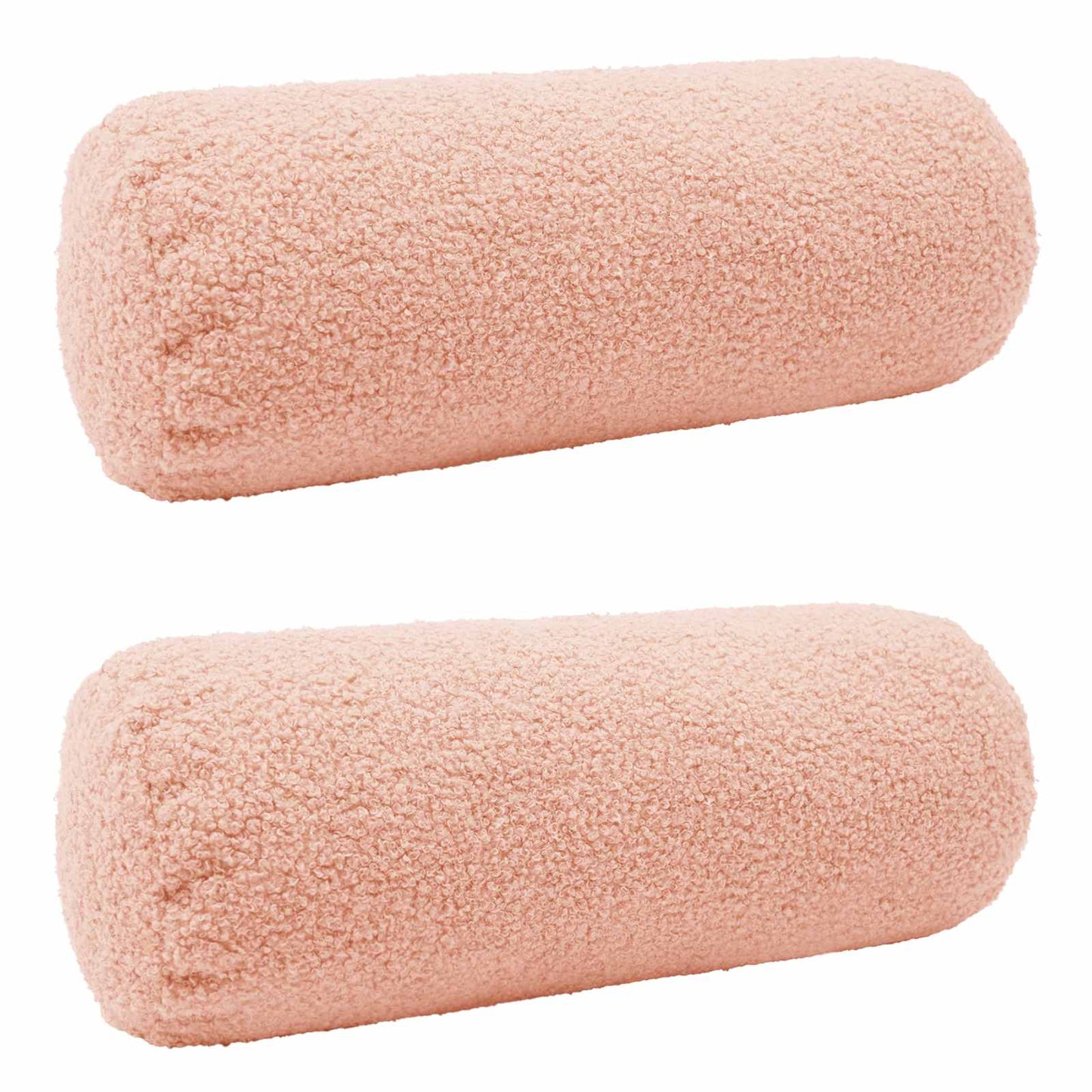 Pudebetræk 2 pcs HEERLEN Lyserød Ø 15 x 40 cm Bouclé