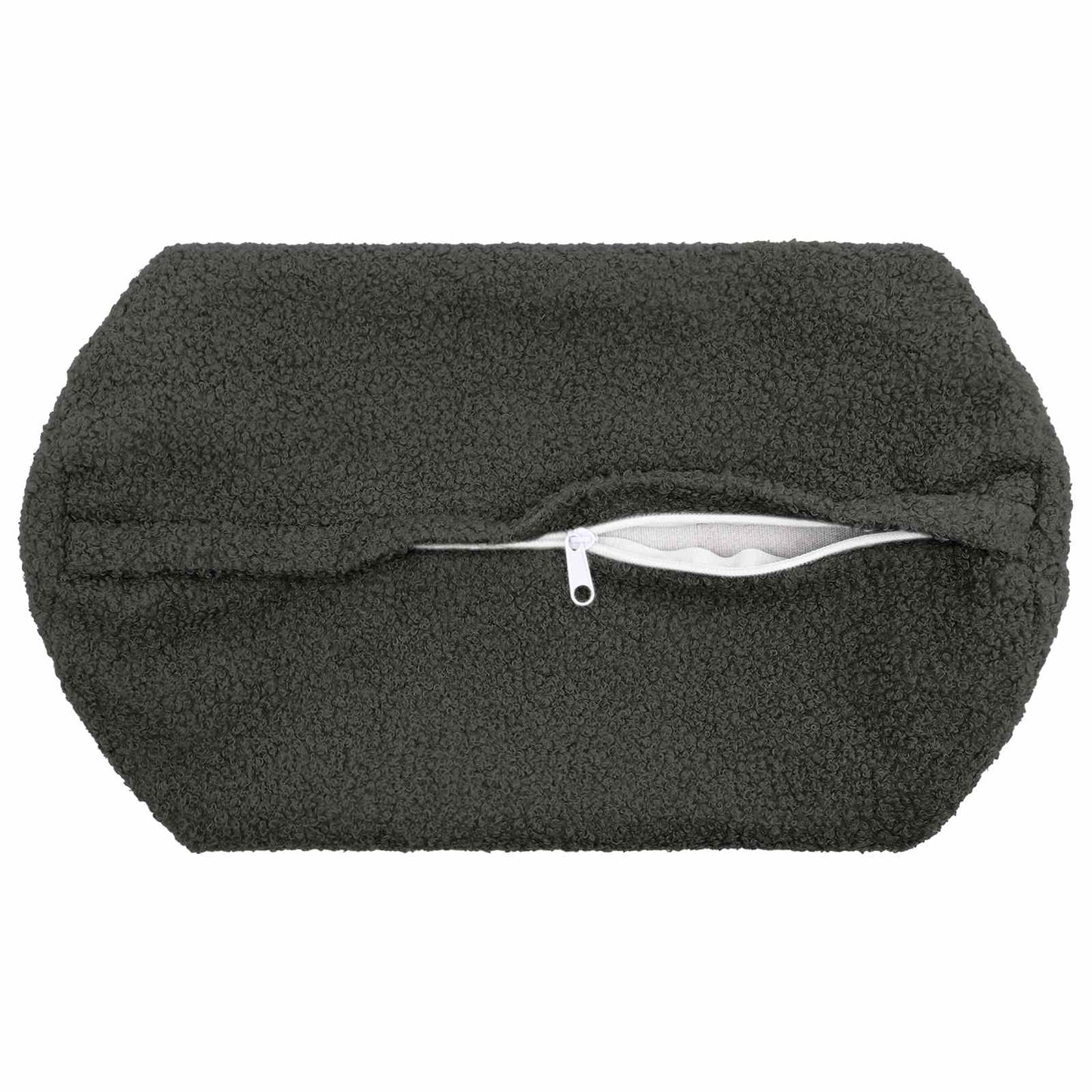 Pudebetræk 6 pcs HEERLEN Mørkegrå Ø 15 x 40 cm Bouclé