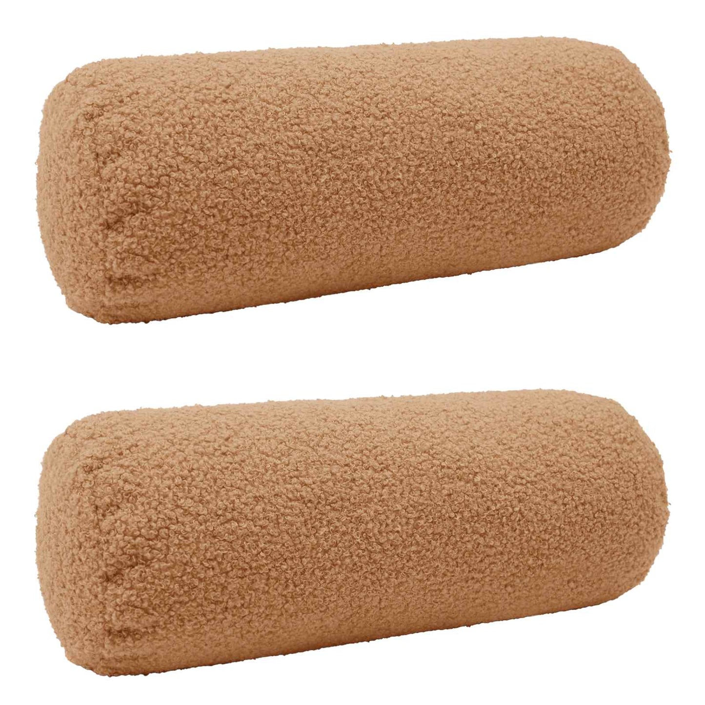 Pudebetræk 2 pcs HEERLEN Beige Ø 15 x 40 cm Bouclé
