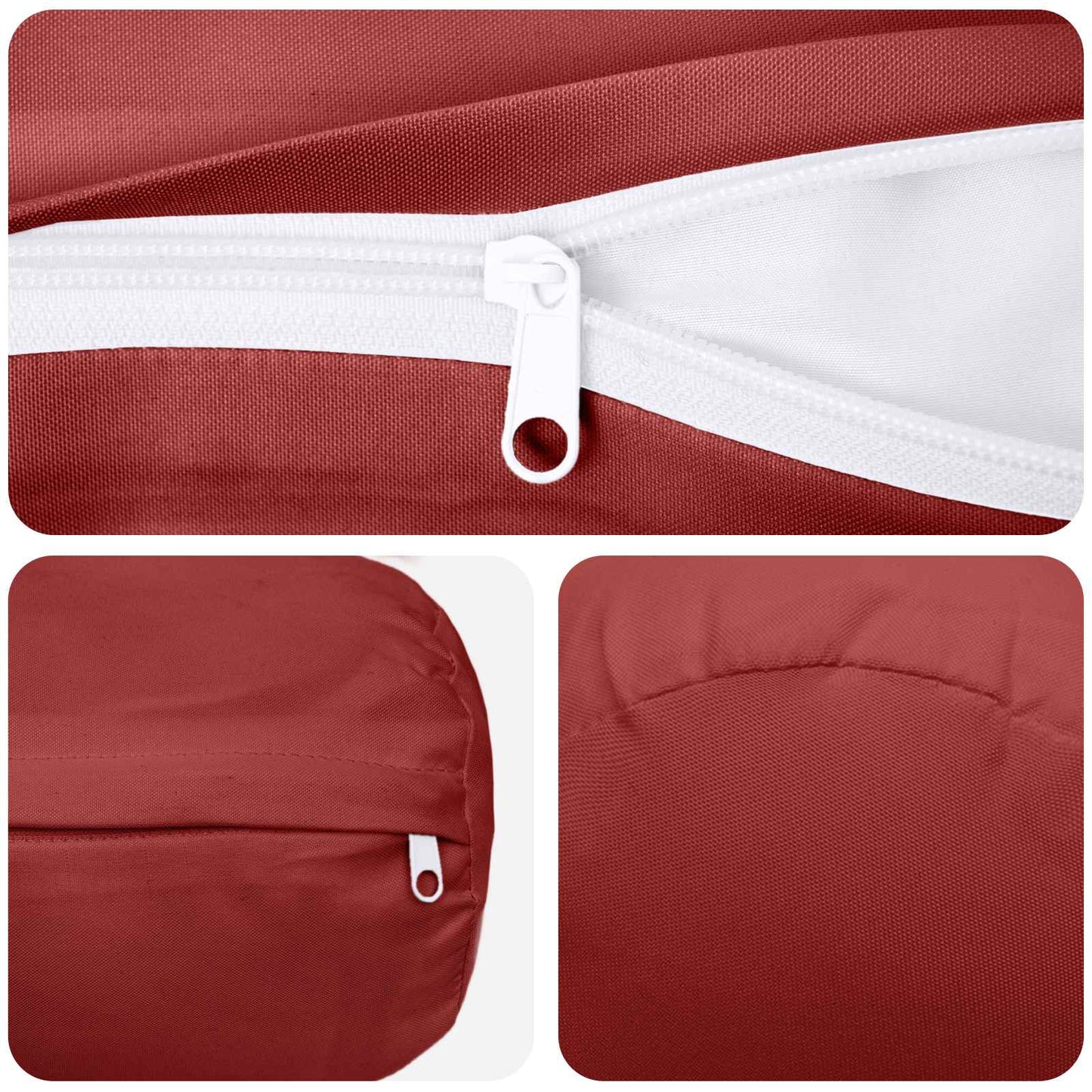 Pudebetræk 2 pcs HEERLEN Vinrød Ø 15 x 40 cm Polyester