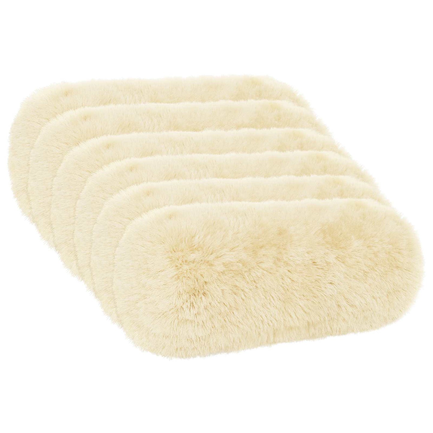Pudebetræk 6 pcs HEERLEN Cremefarvet Ø 15 x 40 cm PV Fleece